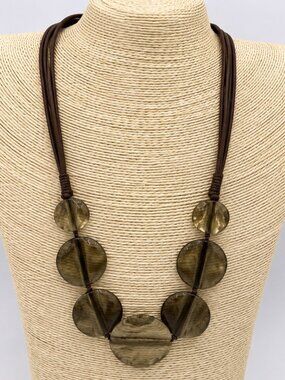 Ruby Rd. Olive and Brown Layered Disc Necklace